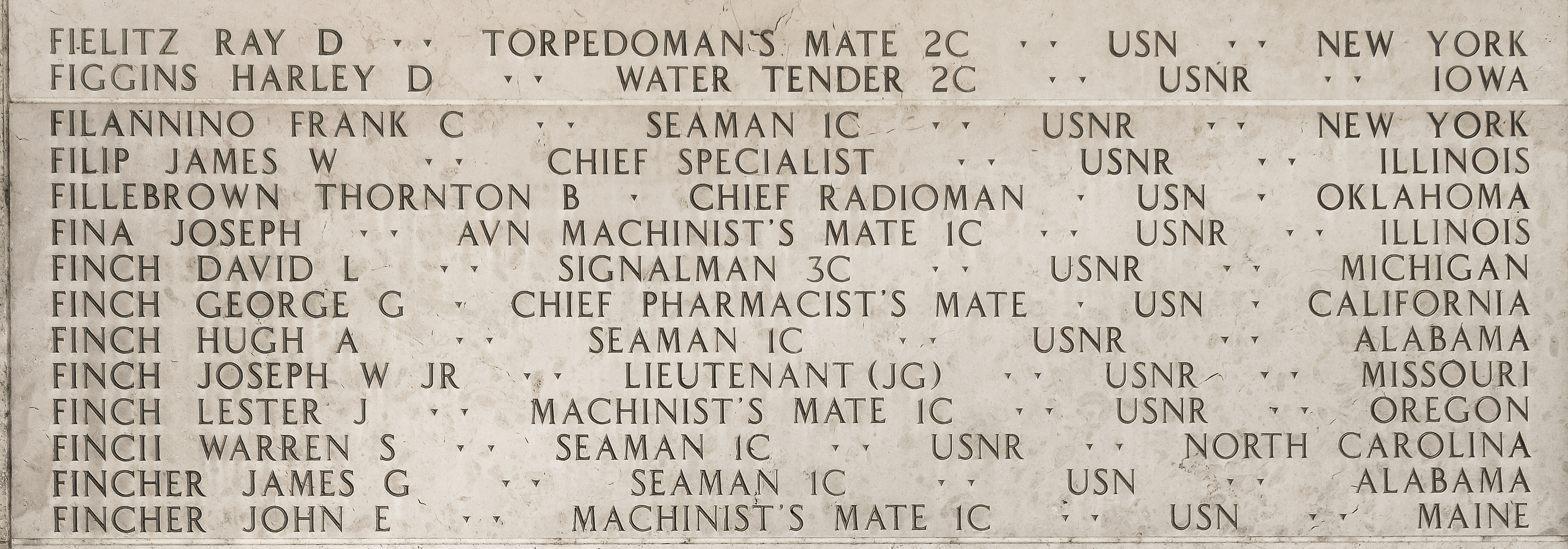 Ray D. Fielitz, Torpedoman's Mate Second Class